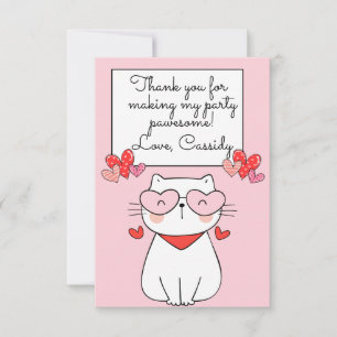 Carte De Remerciements Sweet Hearts Kitten, Are You Kitten Me Anniversair