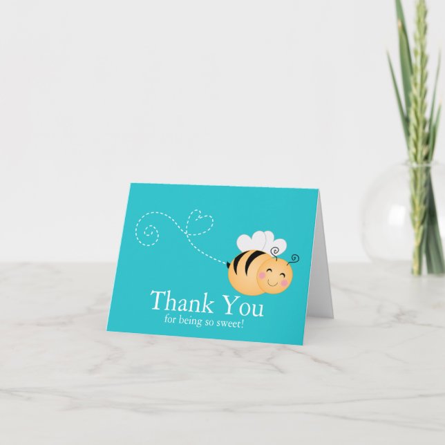 Carte De Remerciements Sweet Honey Bumble Bee Thank You Note Card (Devant)