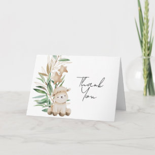 Carte De Remerciements Sweet Little Lamb Greenery Photo botanique
