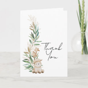 Carte De Remerciements Sweet Little Lamb Greenery Photo botanique