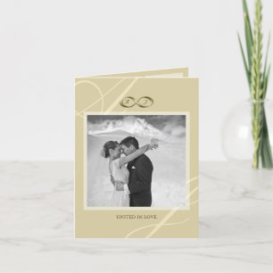 Carte De Remerciements Symbole Gold Infinity Classy Monogramme Mariage ph