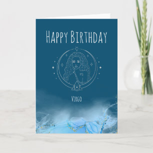 Carte De Remerciements Symbole marbre d'étoile zodiac d'anniversaire pers