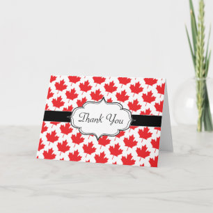 Carte De Remerciements Symbole national de la Fête canadienne de la Feuil