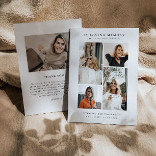 Carte De Remerciements Sympathie pour le collage photo moderne
