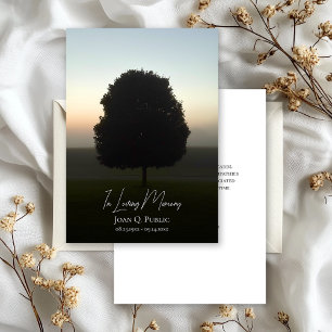 Carte De Remerciements Sympathie pour le mémorial de l'arbre naturel à Su