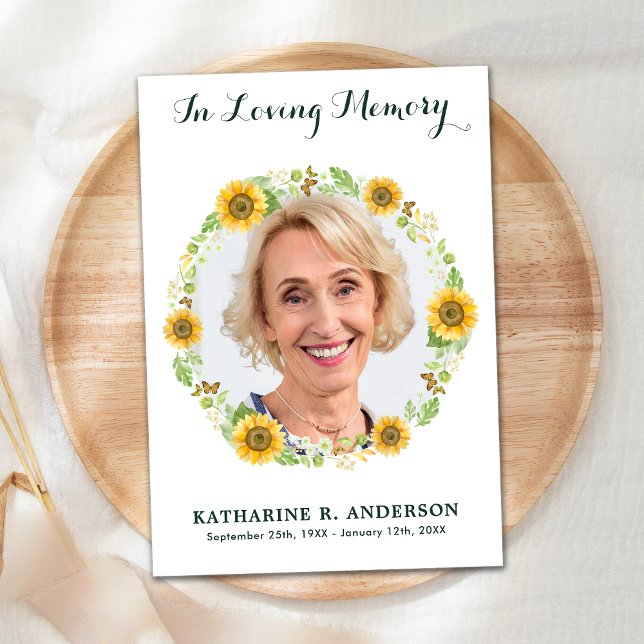 Carte De Remerciements Sympathie pour les funérailles commémoratives de t (Créateur téléchargé)