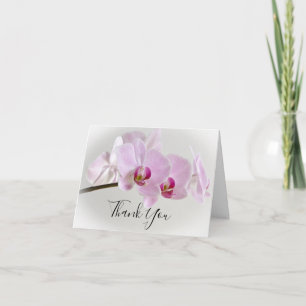 Carte De Remerciements Sympathie pour les funérailles de l'orchidée rose