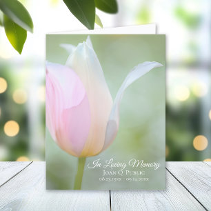 Carte De Remerciements Sympathie pour les funérailles du printemps Pastel