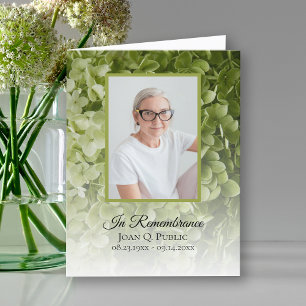 Carte De Remerciements Sympathie pour les funérailles florales de l'Hydra