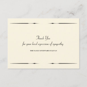 Carte De Remerciements Sympathie pour les notes de remerciements