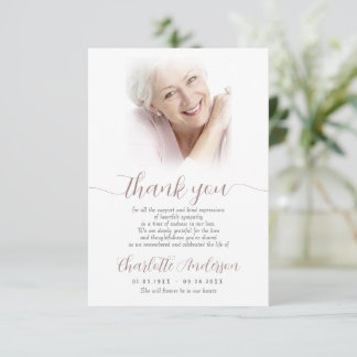 Carte De Remerciements Sympathy Custom Photo Funérailles