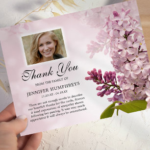 Carte De Remerciements Sympathy Funeral rose Floral
