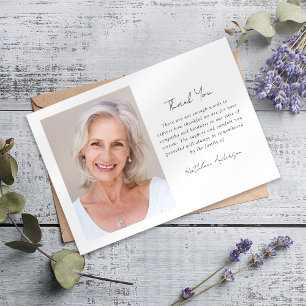 Carte De Remerciements Sympathy Photo Funeral