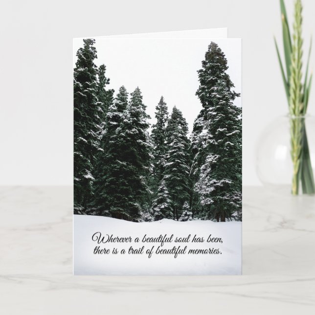 Carte De Remerciements Sympathy Winter Scene (Devant)