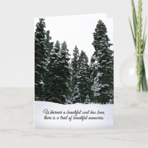 Carte De Remerciements Sympathy Winter Scene