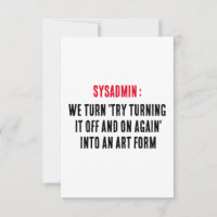 Sysadmin Nous essayons de l'éteindre et de l'allum