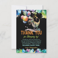 T-Rex Dinosaur Ballons Peinture Splash Anniversair