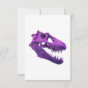 Carte De Remerciements T-Rex Skull Dino Bones Fossil Dinosaure Tyrannosau