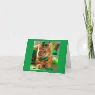 Carte De Remerciements Tabby de la Saint Patrick