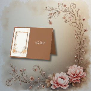 Carte De Remerciements Tableau minimaliste Mariage de cadre Botanique Bei