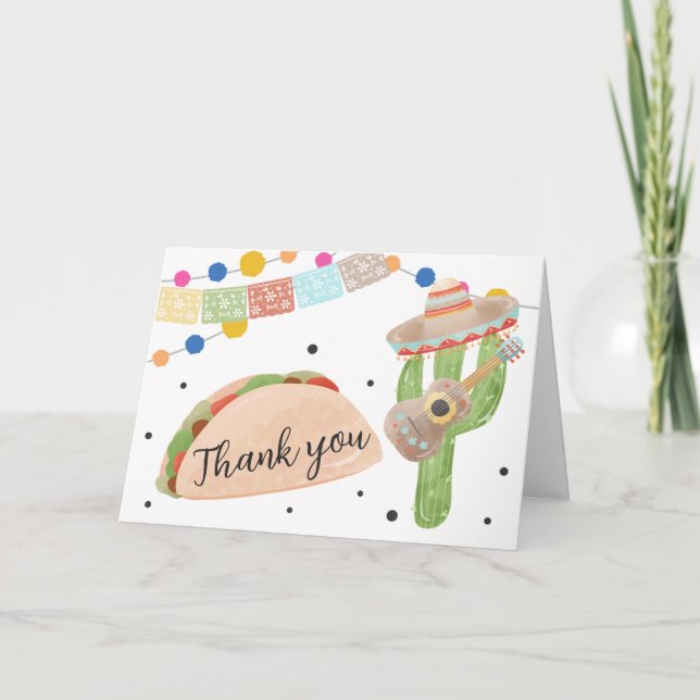 Carte De Remerciements Taco Bout A Baby Cactus Baby shower (Devant)
