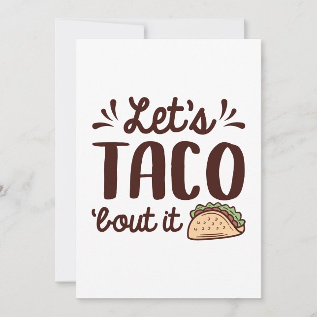 Carte De Remerciements Taco ‘Bout It (Devant)