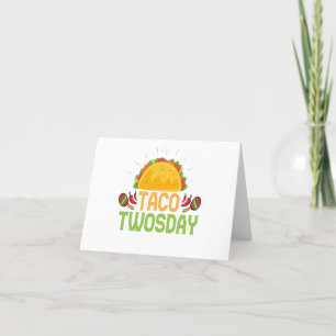 Carte De Remerciements Taco Jeudi 2e anniversaire Cinco De Mayo Cadeau