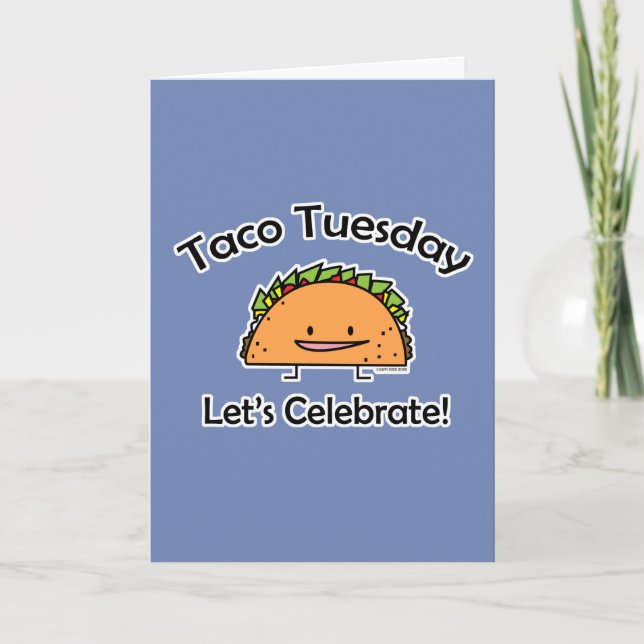 Carte De Remerciements Taco mardi fromage à coque Cuisine mexicaine (Devant)
