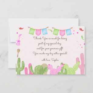 Carte De Remerciements Taco sur le plaisir fiesta anniversaire de enfant 
