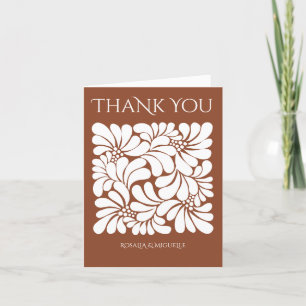 Carte De Remerciements Talavera terracotta boho mariage mexicain