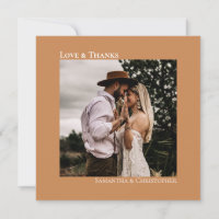 Tan d'or minimaliste Simple Mariage Photo Love &