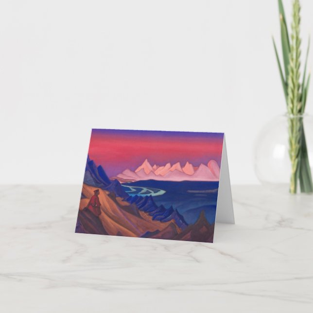 Carte De Remerciements Tanglha, Chanson de Shambhala par Nicholas Roerich (Devant)