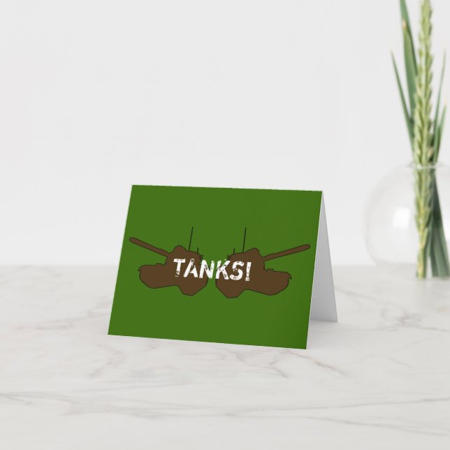 CARTE DE REMERCIEMENTS TANKS ! (Devant)