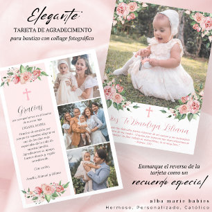 Carte De Remerciements Tarjeta de Agradecimiento Bautizo Baptême espagnol