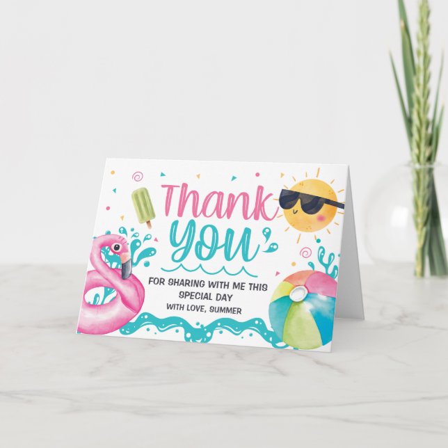 Carte De Remerciements Tarjeta De Agradecimiento Let's get cool in the Po (Devant)