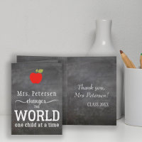 Teacher name blackboard white typography quote