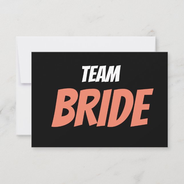 Carte De Remerciements Team Bride (Devant)