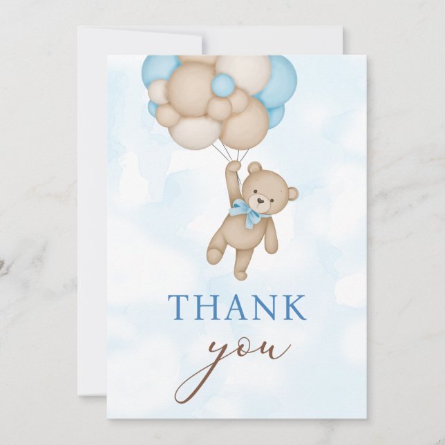 Carte De Remerciements Teddy Bear Baby (Devant)