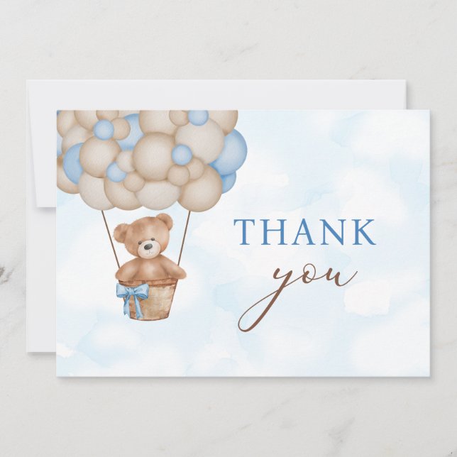 Carte De Remerciements Teddy Bear Baby (Devant)