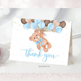Carte De Remerciements Teddy Bear Baby shower Nous pouvons à peine attend