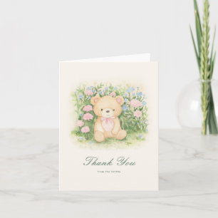 Carte De Remerciements Teddy Bear Garden Classic