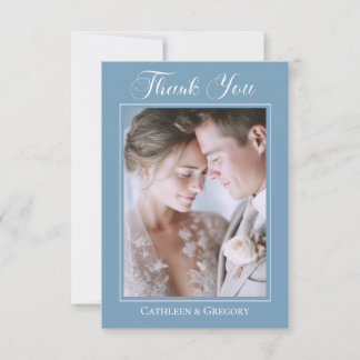 Carte De Remerciements Téléchargement de photo Calligraphie de mariage fl