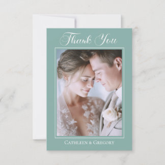 Carte De Remerciements Téléchargement de photo Calligraphie de mariage fl