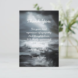 Carte De Remerciements Tempête de la mer