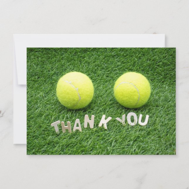 Carte De Remerciements Tennis (Devant)