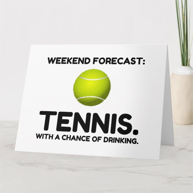 CARTE DE REMERCIEMENTS TENNIS DE LA FIN DE SEMAINE (Devant)