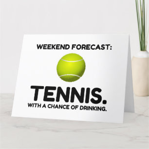 CARTE DE REMERCIEMENTS TENNIS DE LA FIN DE SEMAINE