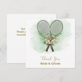 Carte De Remerciements Tennis Wedding Thank You Card 