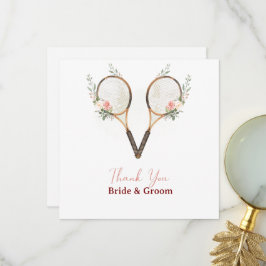 Carte De Remerciements Tennis Wedding Thank You Card 