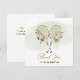 Carte De Remerciements Tennis Wedding Thank You Card 
